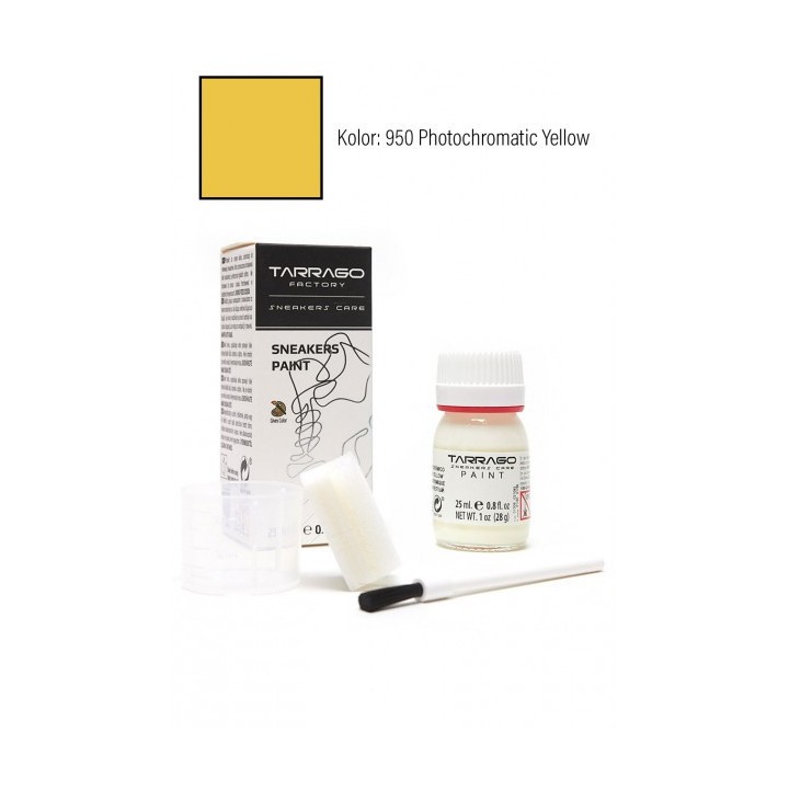 Farba do butów - Tarrago Sneakers Paint 950. Photocromic Yellow, 25ml
