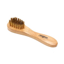 Szczotka z metalowym włosiem do czyszczenia zamszu i nubuku - Tarrago Brush Suede Brass Metal