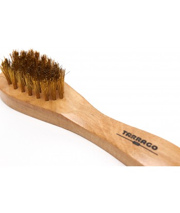Szczotka z metalowym włosiem do czyszczenia zamszu i nubuku - Tarrago Brush Suede Brass Metal