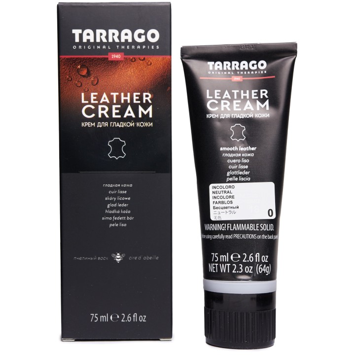 TARRAGO Leather Cream 75ml z aplikatorem - Krem do butów z woskiem pszczelim