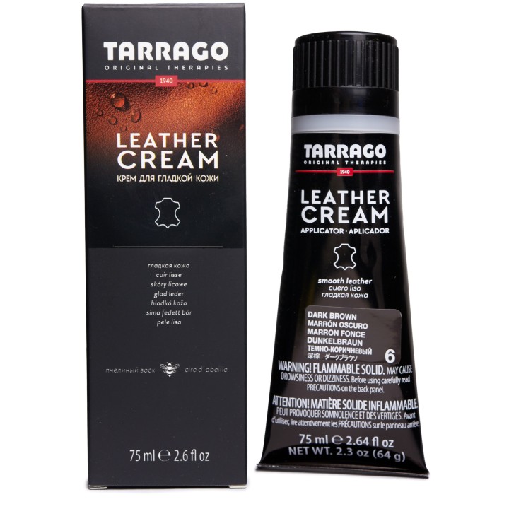 TARRAGO Leather Cream 75ml z aplikatorem - Krem do butów z woskiem pszczelim